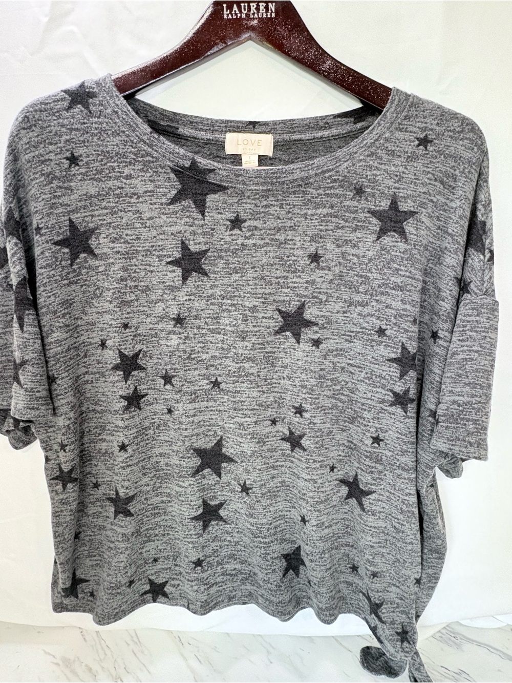 GAP Gray Star-Print Short Sleeve Tee